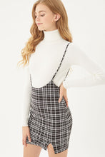 Load image into Gallery viewer, Plaid Tie Shoulder Overall Dress
