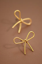 Load image into Gallery viewer, Gold Bow Knot Studded Earrings

