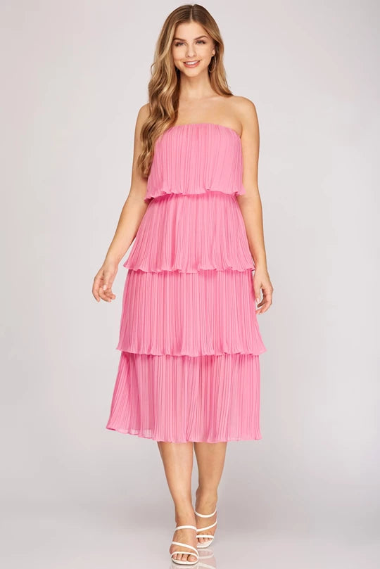 Pleated Layered Dress ARABELLA Pleated Layered Dress ARABELLA