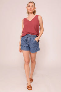 Solid Sleeveless Tank Top