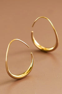 Thread-through Oval Hoop Earrings
