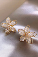 Load image into Gallery viewer, Beaded Wrapped Crystal Flower Bridal Stud Earrings
