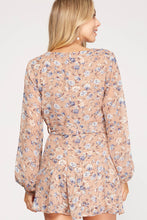 Load image into Gallery viewer, Long Sleeve Floral Print Romper
