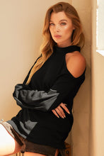 Load image into Gallery viewer, Turtle Neck Open One Shoulder Top
