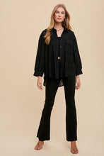 Load image into Gallery viewer, Textured Loose Fit Woven Shirts Top
