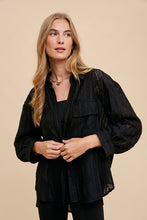 Load image into Gallery viewer, Textured Loose Fit Woven Shirts Top
