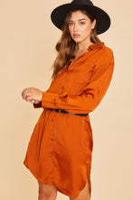 Load image into Gallery viewer, Satin Button Down Dress
