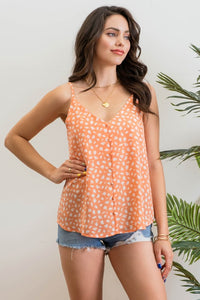 Coral Multi Print Crop Top