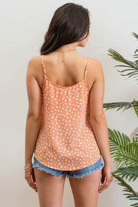 Coral Multi Print Crop Top