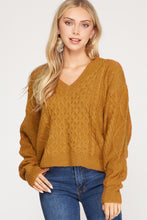Load image into Gallery viewer, Cable Knit Sweater Top
