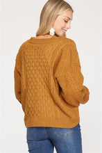 Load image into Gallery viewer, Cable Knit Sweater Top
