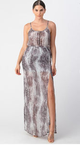 Animal Printed Maxi Dress