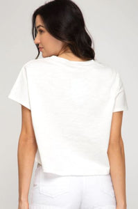 Crew Knit Crop Top