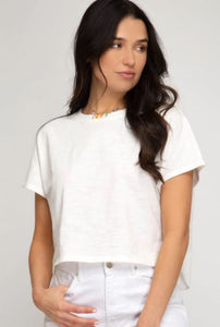 Crew Knit Crop Top