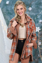 Load image into Gallery viewer, Long Flannel Plaid Jacket
