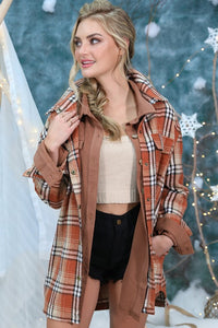 Long Flannel Plaid Jacket