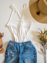 Load image into Gallery viewer, White Cross-Over Bodysuit
