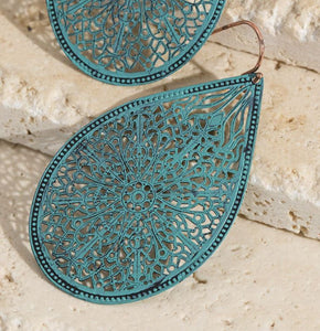 Brass Moroccan Flower Earrings