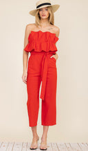 Load image into Gallery viewer, Front Ruffle Linen Jumpsuit
