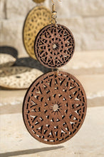 Load image into Gallery viewer, Mandala Double Wood Earring
