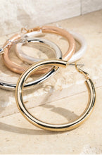 Load image into Gallery viewer, Shiny Brass Hoop Earrings

