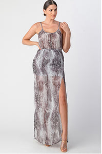 Animal Printed Maxi Dress