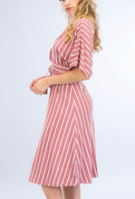 Load image into Gallery viewer, Plunging Stripe Dress
