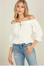 Load image into Gallery viewer, Lucy Front Ribbon Off the Shoulder Top
