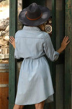 Load image into Gallery viewer, Button Up Denim Chambray Dress
