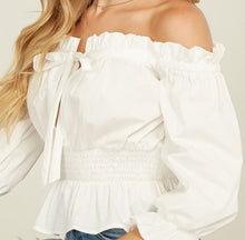 Load image into Gallery viewer, Lucy Front Ribbon Off the Shoulder Top
